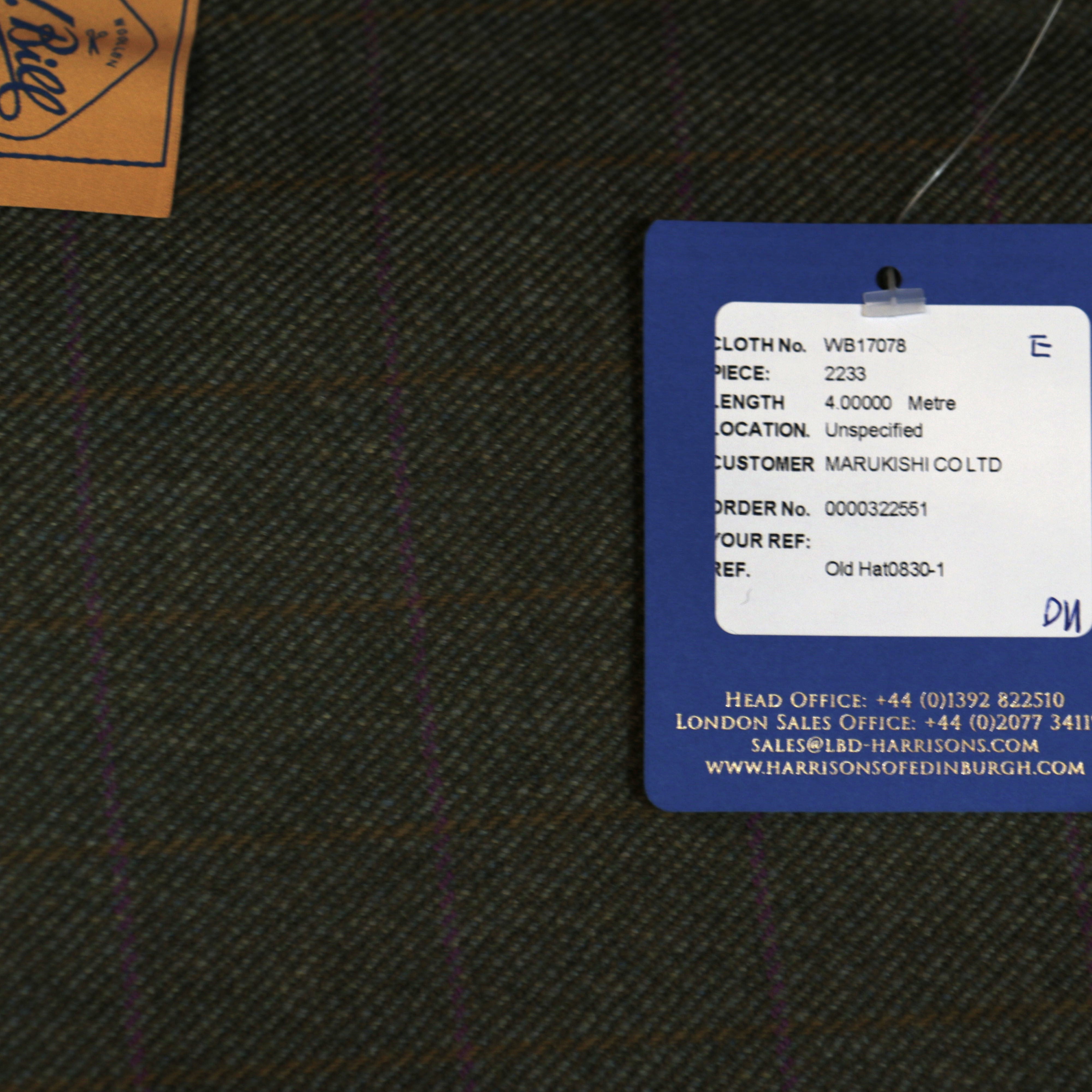 W.Bill　Tweed　For  Jacket　２ｍ　（生地ランクE）